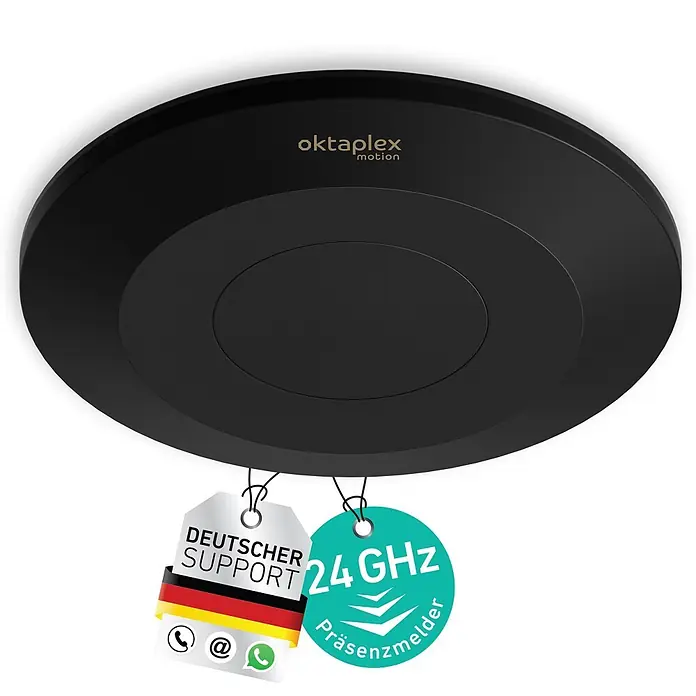 Oktaplex Motion Bewegungsmelder Isa - Reichweite Sensor: 3 m, Schwarz, Erfassungswinkel Sensor: 360 °, L x B x H: 0 x 0 x 0 mm
