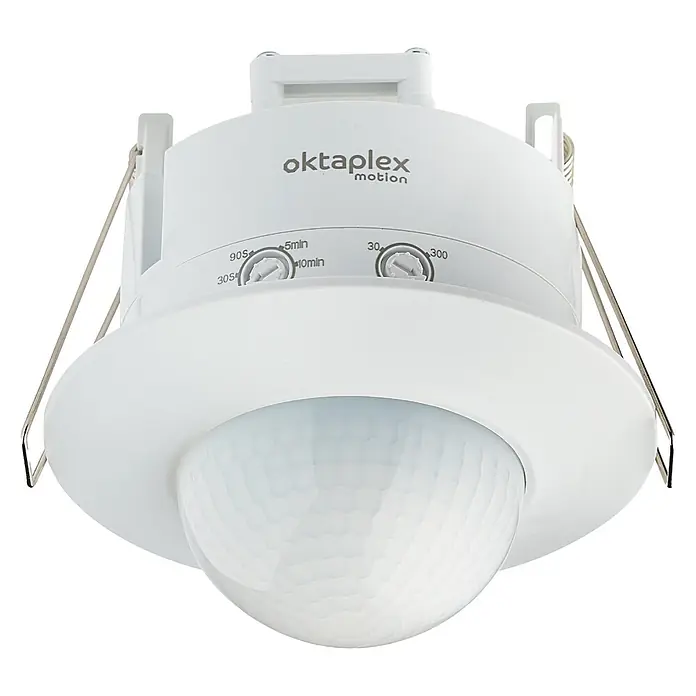 Oktaplex Motion Bewegungsmelder Sam - Reichweite Sensor: 10 m, Weiß, Erfassungswinkel Sensor: 360 °, L x B x H: 100 x 100 x 92 mm