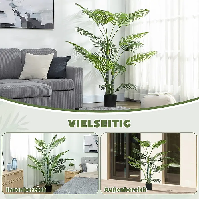 Homcom Kunstpflanze Naturgetreues tropisches Design - 