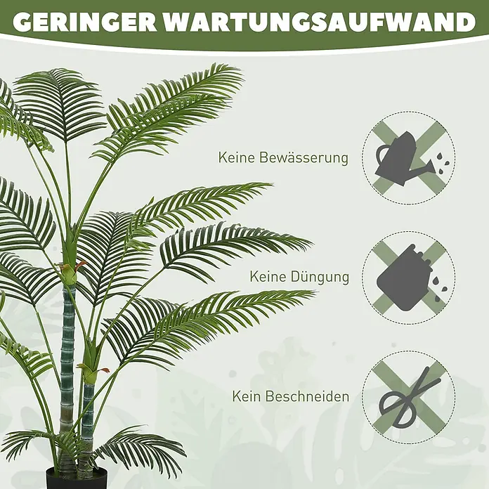 Homcom Kunstpflanze Naturgetreues tropisches Design - 