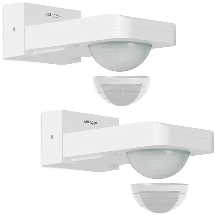 Oktaplex Motion Bewegungsmelder Tea - Reichweite Sensor: 9 m, Weiß, Erfassungswinkel Sensor: 360 °, L x B x H: 174 x 87 x 66 mm