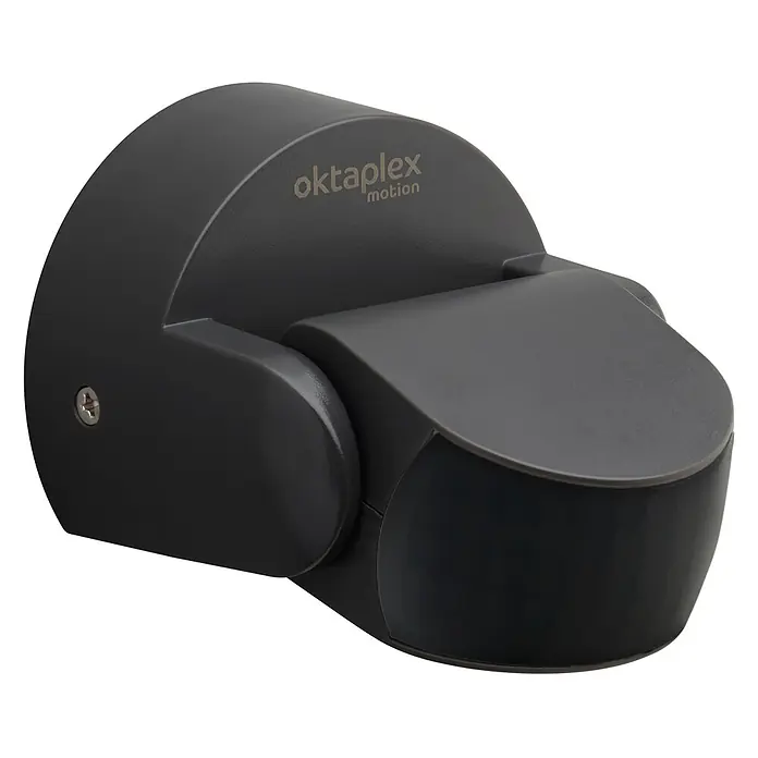 Oktaplex Motion Bewegungsmelder Bea - Reichweite Sensor: 10 m, Schwarz, Erfassungswinkel Sensor: 180 °, L x B x H: 92 x 76 x 64 mm
