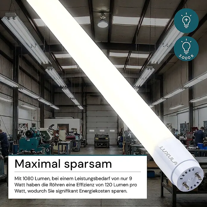 Luxula LED-Röhre LX100815-1 - 9 W, Warmweiß, 1.080 lm