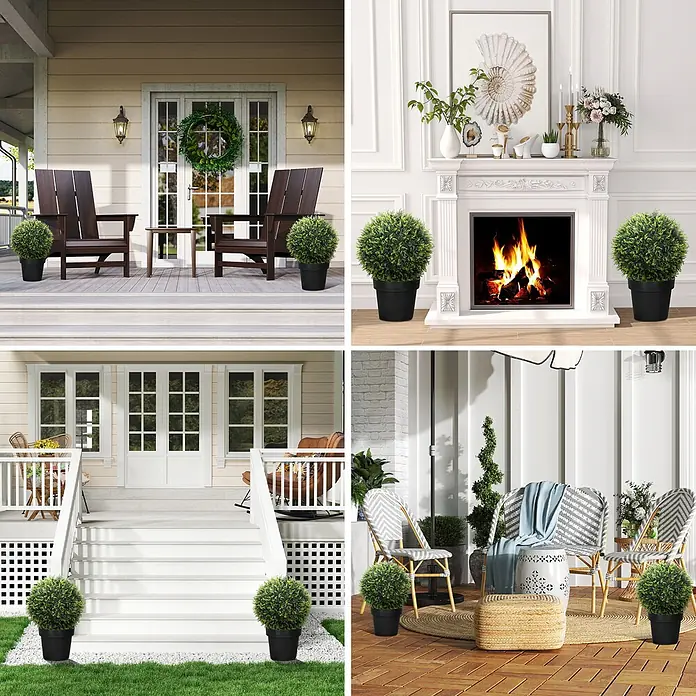 Homcom Kunstpflanze 2er-Set - 