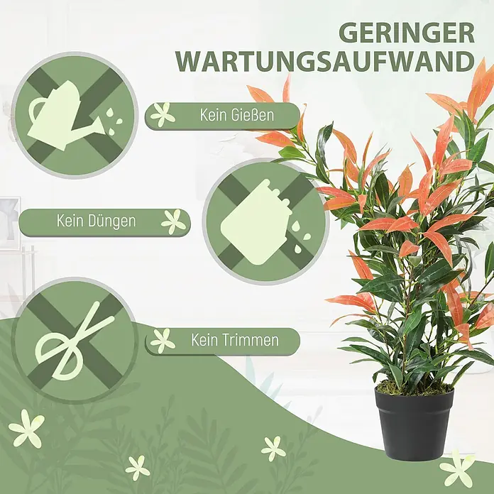 Homcom Kunstpflanze Naturgetreues Schönheitserlebnis - 