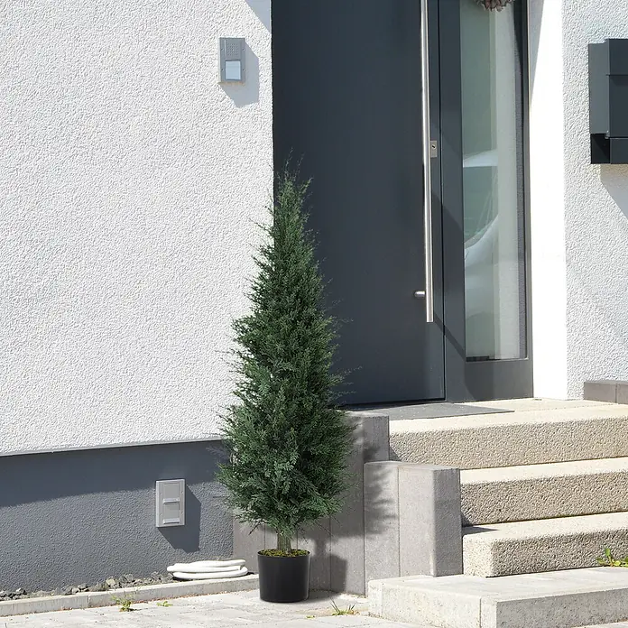 Homcom Kunstpflanze Lebensechtes Zypressendesign - 