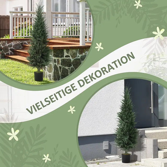 Homcom Kunstpflanze Lebensechtes Zypressendesign - 