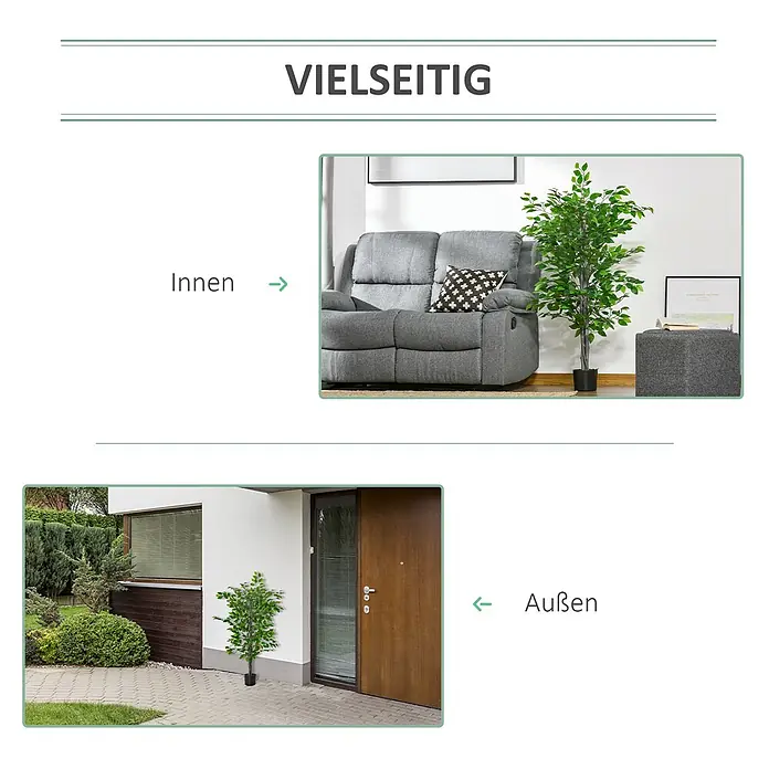 Homcom Kunstpflanze realistisches Aussehen - 