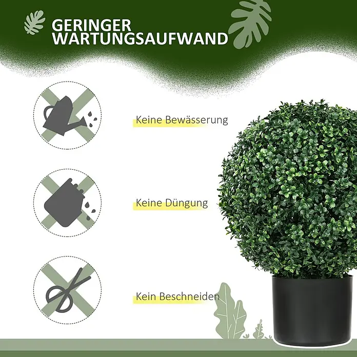 Homcom Kunstpflanze Doppelte Begrünung - 