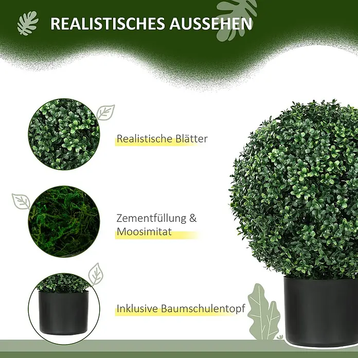 Homcom Kunstpflanze Doppelte Begrünung - 