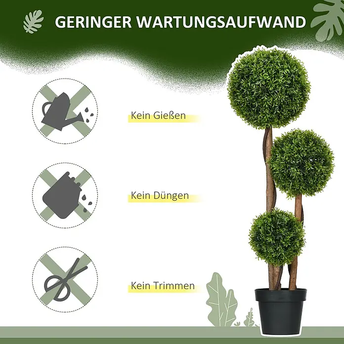 Homcom Kunstpflanze Realistisches Erscheinungsbild - 