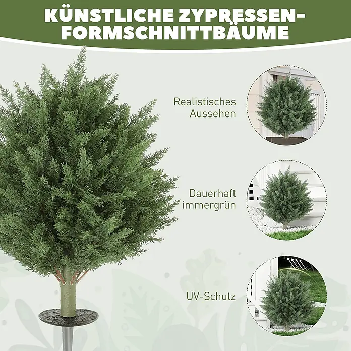 Homcom Kunstpflanze Realistischer Look - 