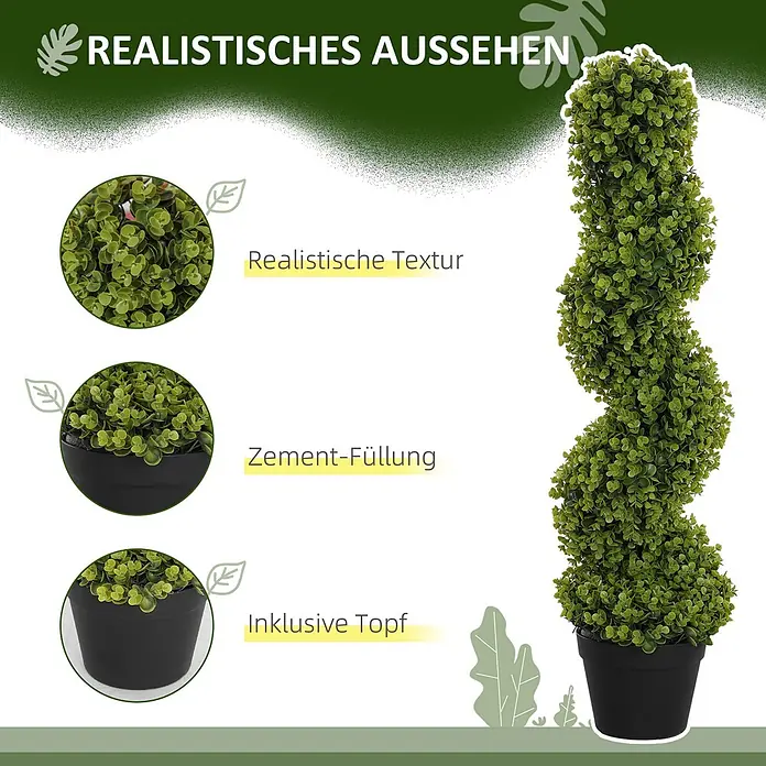 Homcom Kunstpflanze Realistischer Look - 
