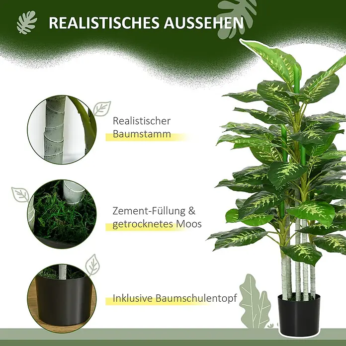 Homcom Kunstpflanze Natürlicher als Natur - 