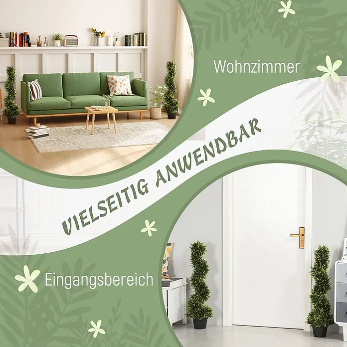 Outsunny Kunstpflanze innen- und außenbereich geeignet - 