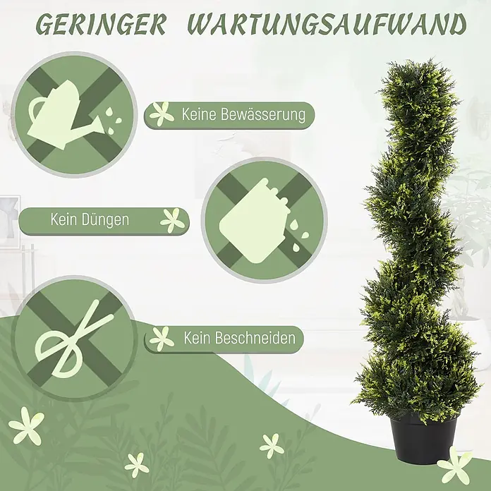 Outsunny Kunstpflanze innen- und außenbereich geeignet - 