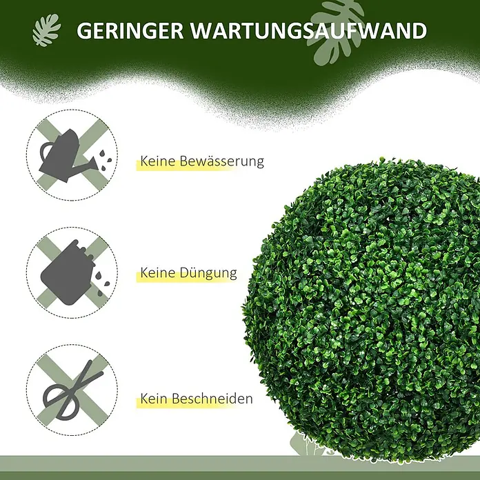 Homcom Kunstpflanze 2er-Set - 