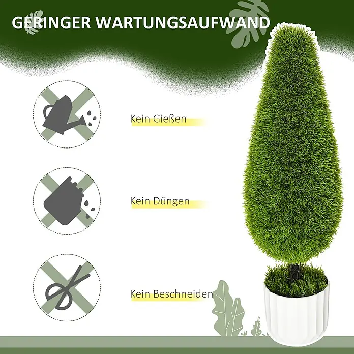 Homcom Kunstpflanze 2er-Set - 
