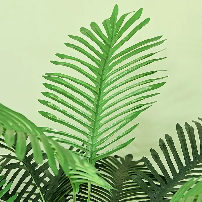 Homcom Kunstpflanze künstliche Palme - Höhe: 160 cm, Blütenfarbe: Grün, Kunststoff