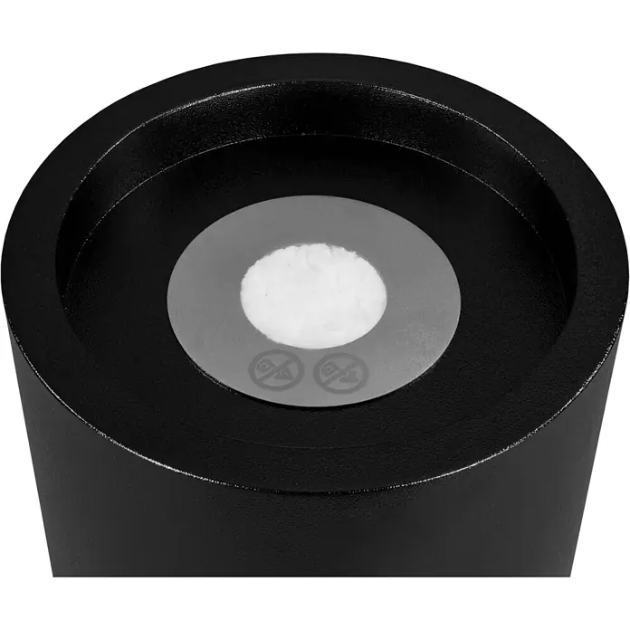 Bysil Kaminofen Bioethanol Standkamin Moon Mini 23×29 cm, 0,5 l, Schwarz matt - Material Verkleidung: Stahl, Schwarz