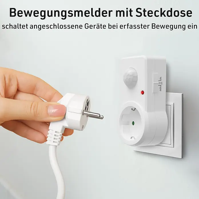 Oktaplex Lighting Bewegungsmelder Sia - Reichweite Sensor: 9 m, Weiß, Erfassungswinkel Sensor: 120 °, L x B x H: 44 x 52 x 98 mm