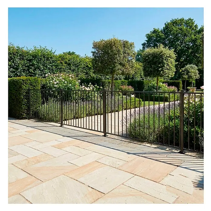 Adaptta Gartentor - 80 x 110 cm, Schwarz, Stahl