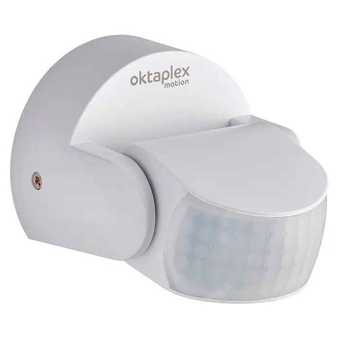 Oktaplex Motion Bewegungsmelder Bea - Reichweite Sensor: 12 m, Weiß, Erfassungswinkel Sensor: 180 °, L x B x H: 92 x 76 x 64 mm