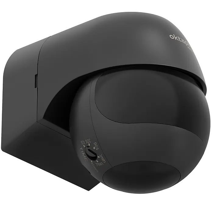 Oktaplex Motion Bewegungsmelder Anja - Reichweite Sensor: 12 m, Anthrazit, Erfassungswinkel Sensor: 180 °, L x B x H: 80 x 55 x 68 mm