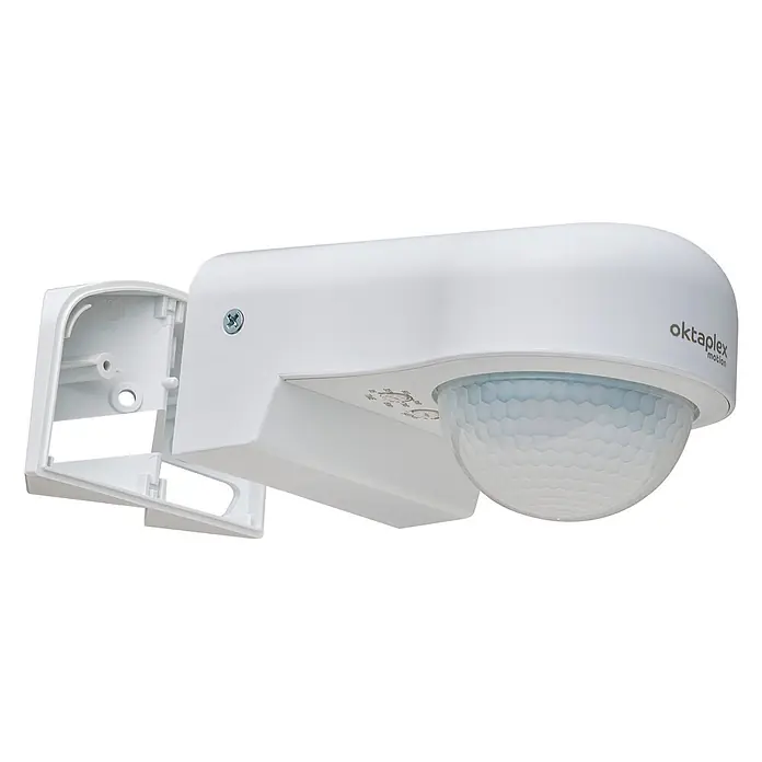 Oktaplex Motion Bewegungsmelder Don - Reichweite Sensor: 10 m, Weiß, Erfassungswinkel Sensor: 240 °, L x B x H: 118 x 82 x 55 mm
