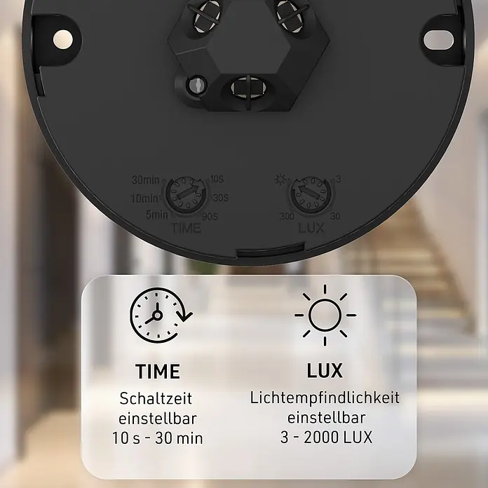Oktaplex Motion Bewegungsmelder Jim - Reichweite Sensor: 8 m, Anthrazit, Erfassungswinkel Sensor: 360 °, L x B x H: 83 x 83 x 50 mm