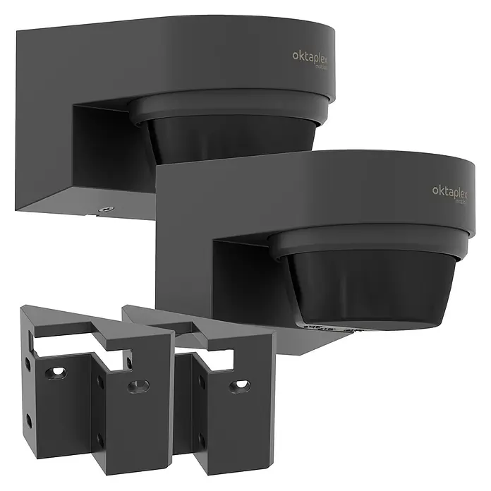 Oktaplex Lighting Bewegungsmelder Eva - Reichweite Sensor: 12 m, Anthrazit, Erfassungswinkel Sensor: 240 °, L x B x H: 100 x 75 x 62 mm