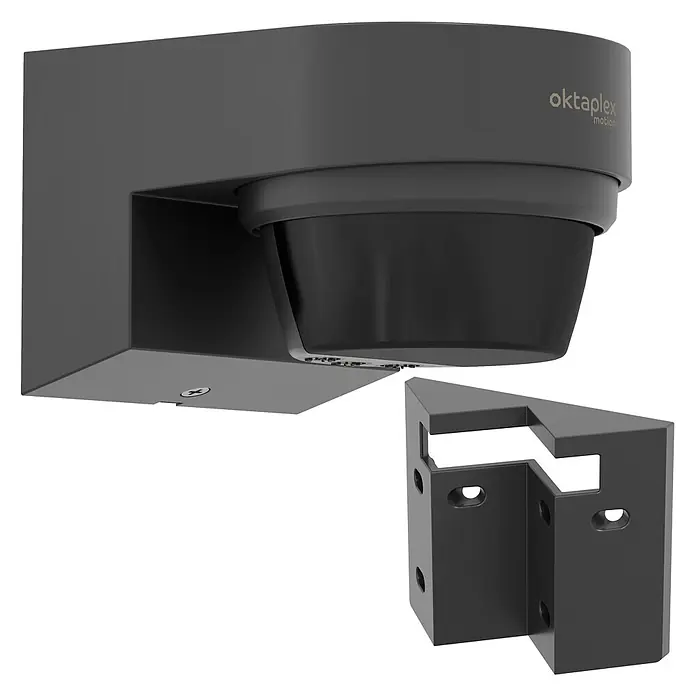 Oktaplex Lighting Bewegungsmelder Eva - Reichweite Sensor: 12 m, Anthrazit, Erfassungswinkel Sensor: 240 °, L x B x H: 100 x 75 x 62 mm