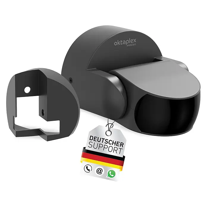 Oktaplex Motion Bewegungsmelder Bea - Reichweite Sensor: 10 m, Schwarz, Erfassungswinkel Sensor: 180 °, L x B x H: 92 x 76 x 64 mm