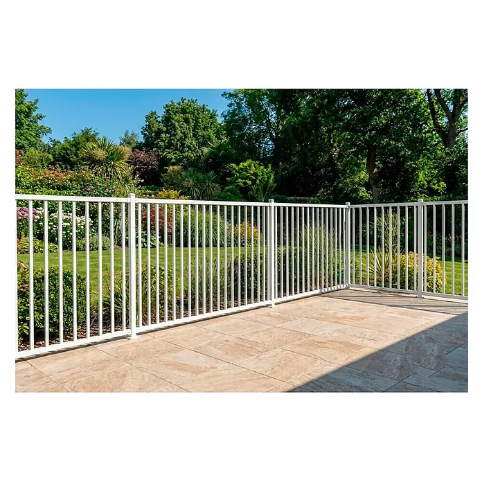 Adaptta Gartentor - 80 x 110 cm, Weiß, Stahl
