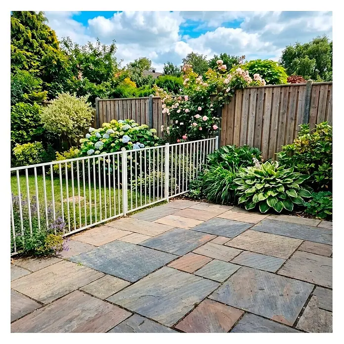 Adaptta Gartentor - 80 x 110 cm, Weiß, Stahl