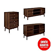 Home Deco Factory Tiffany Conjunto mueble de salón (Marrón, 3 pzs.) | BAUHAUS