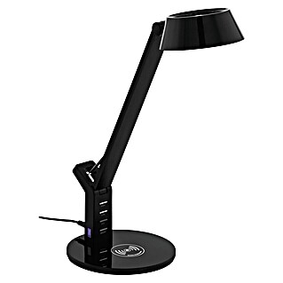 Eglo Lámpara de sobremesa LED Banderalo (4,8 W, L x An x Al: 30,5 x 17 x 40,5 cm, Negro, Blanco neutro)