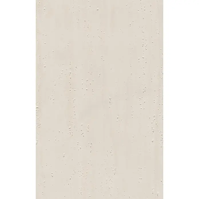 Panel de pared Design Travertino Supreme - 60 x 120 mm, Yellow, 2 ud. - Superficie texturizada beige claro con salpicaduras irregulares en relieve.