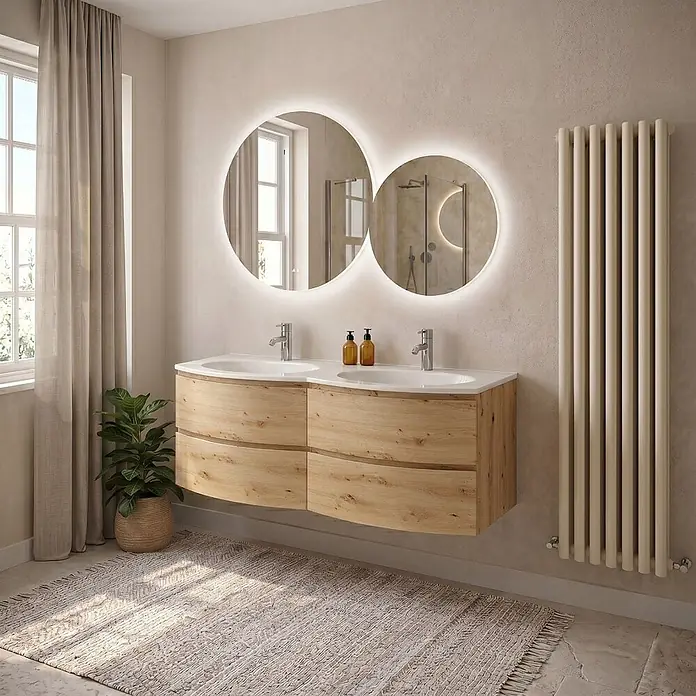 Kiamami Valentina Badmöbel-Set - Holz mittel