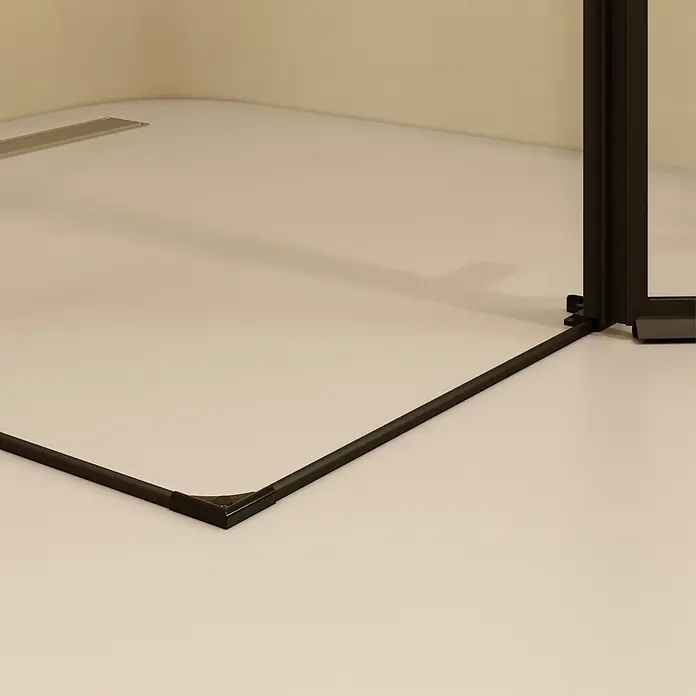 i-flair Eckdusche Alice 80x100x190 cm - Beschichtet, Schwarz, Stärke: 6 mm