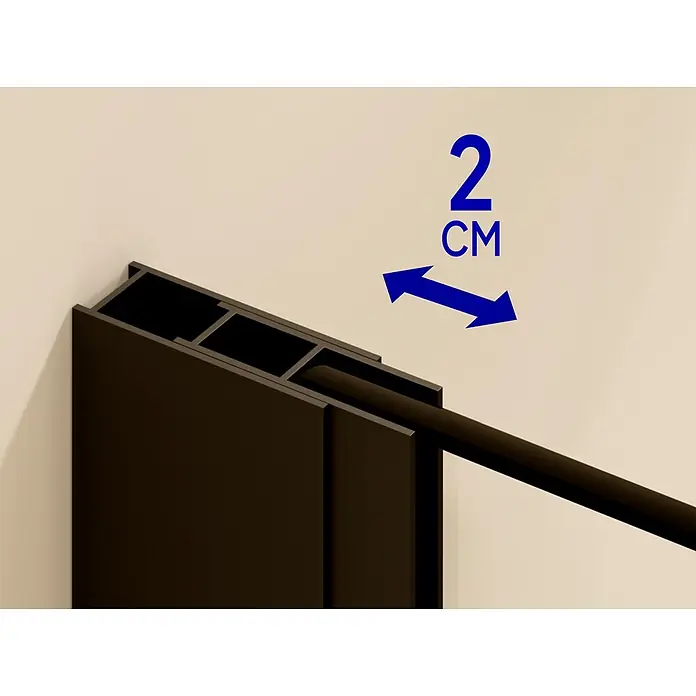 i-flair Eckdusche Alice 80x100x190 cm - Beschichtet, Schwarz, Stärke: 6 mm