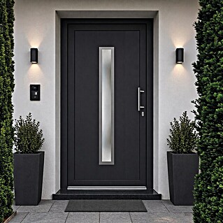 Solid Elements Haustür KF-03 (110 x 210 cm, DIN Anschlag: Rechts, Anthrazit/Weiß)