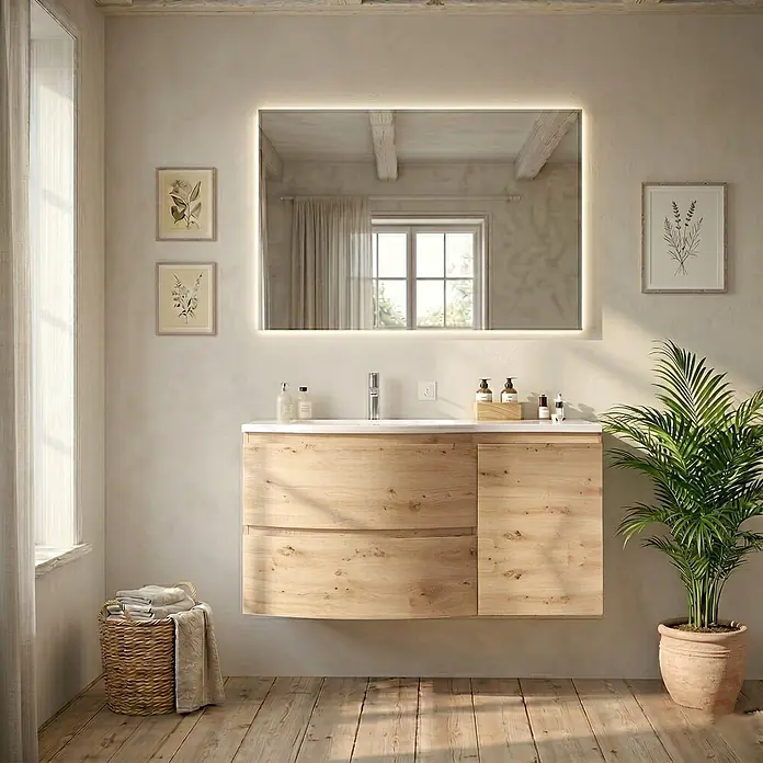 Kiamami Valentina Badmöbel-Set - Holz mittel