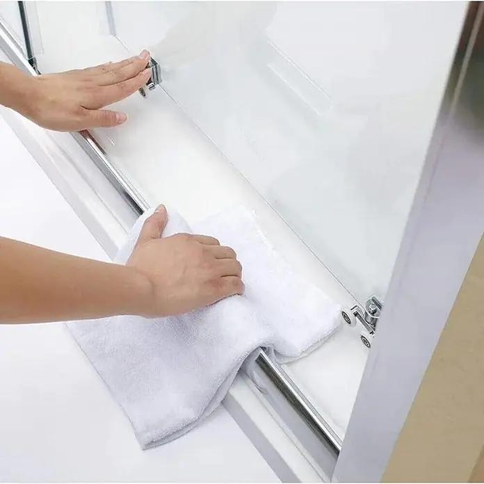 FRASCIO New Tecnology Eckdusche 140 x 70 cm - Verchromt, Chrom, Stärke: 6 mm