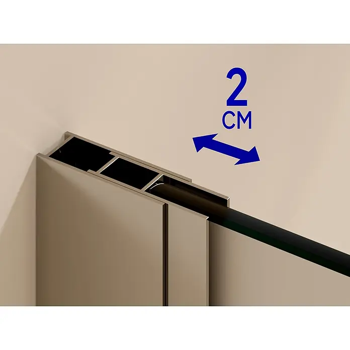 i-flair Eckdusche Alice 110x105x190 cm - Beschichtet, Silber, Stärke: 6 mm