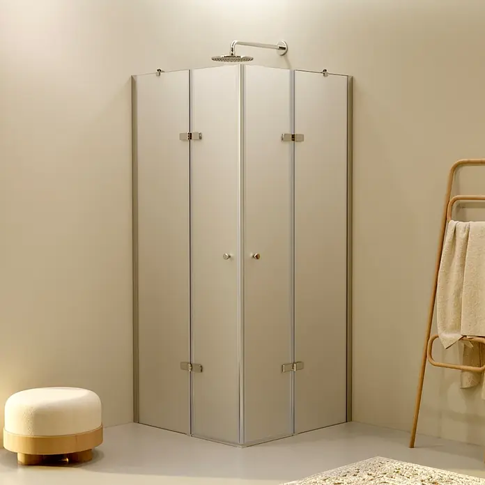 i-flair Eckdusche Alice 110x105x190 cm - Beschichtet, Silber, Stärke: 6 mm