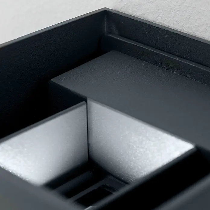 Orion Leuchten LED-Außenwandleuchte Cube - 6 W, 10 x 10 x 10 cm, Anthrazit, Klar, IP54