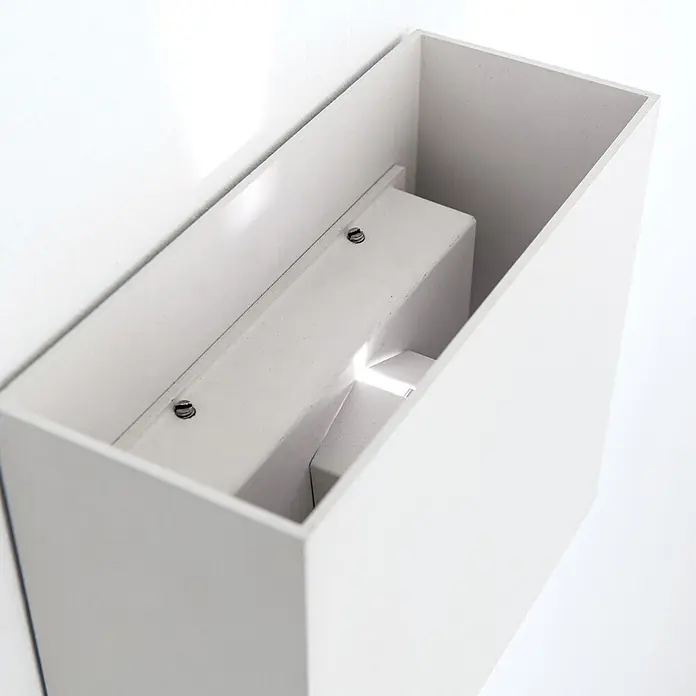 Orion Leuchten LED-Außenwandleuchte Akzent - 12 W, 7,4 x 18 x 14 cm, Weiß, Klar, IP54