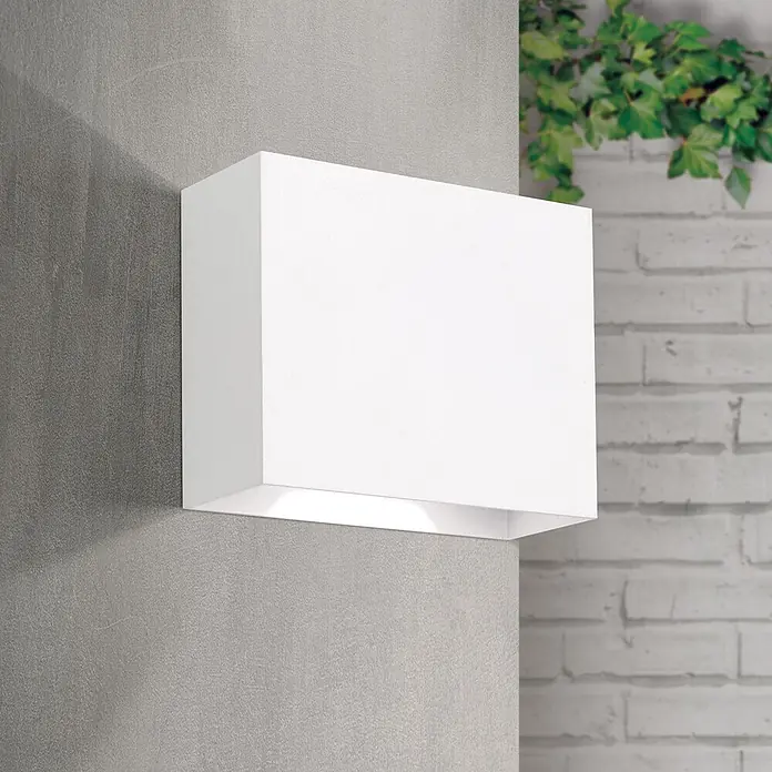 Orion Leuchten LED-Außenwandleuchte Akzent - 12 W, 7,4 x 18 x 14 cm, Weiß, Klar, IP54