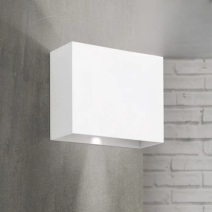 Orion Leuchten LED-Außenwandleuchte Akzent - 12 W, 7,4 x 18 x 14 cm, Weiß, Klar, IP54